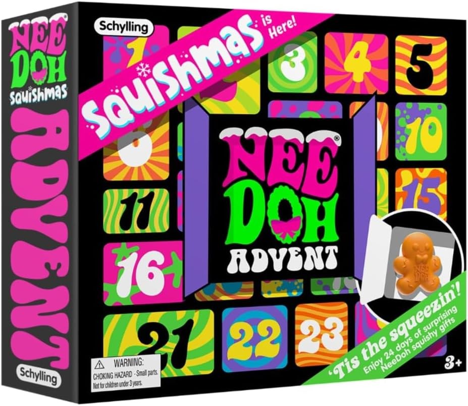 Schylling NeeDoh Squishmas アドベントカレンダー Schylling NeeDoh Squishmas Advent Calendar: 24 Mini Squeeze
